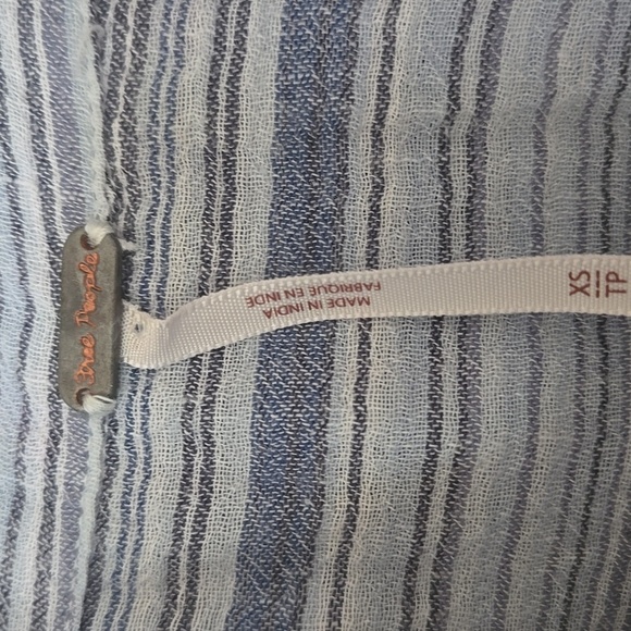 Free People Blue and White Striped Top - Picture 2 of 8